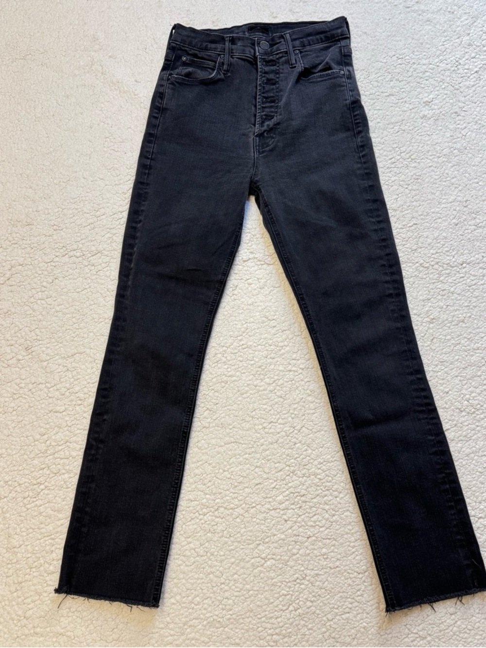 Mother The Pixie Dazzler Ankle Fray Not Guilty Jeans Size 27 Black - Picture 4 of 12